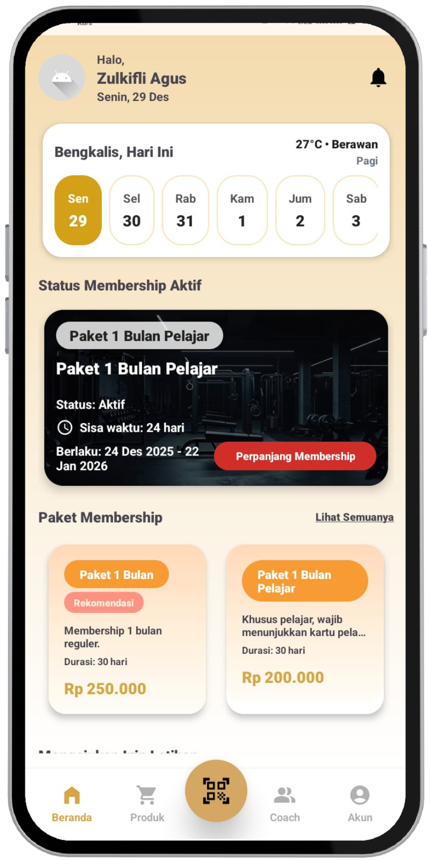 Tampilan Mobile HP